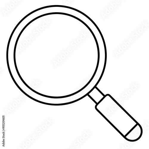 Vector Magnifying Glass Icon for Search