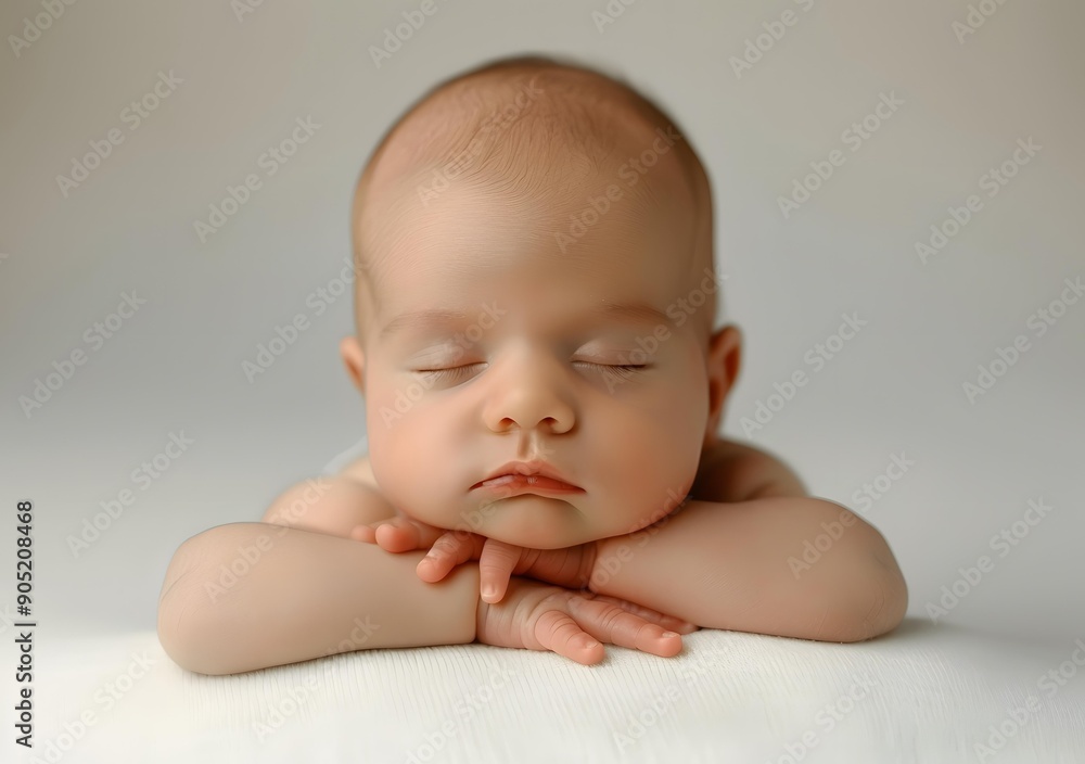 Sleeping Baby on White Blanket Sleeping Baby on White Blanket