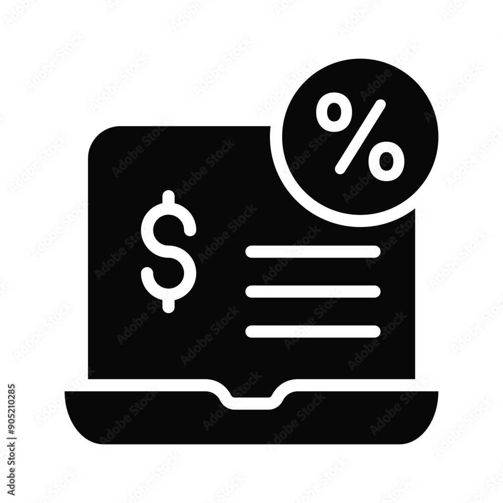 Try this flat icon of finance platform, represents by a laptop and a dollar sign on it Try this flat icon of finance platform, represents by a laptop and a dollar sign on it