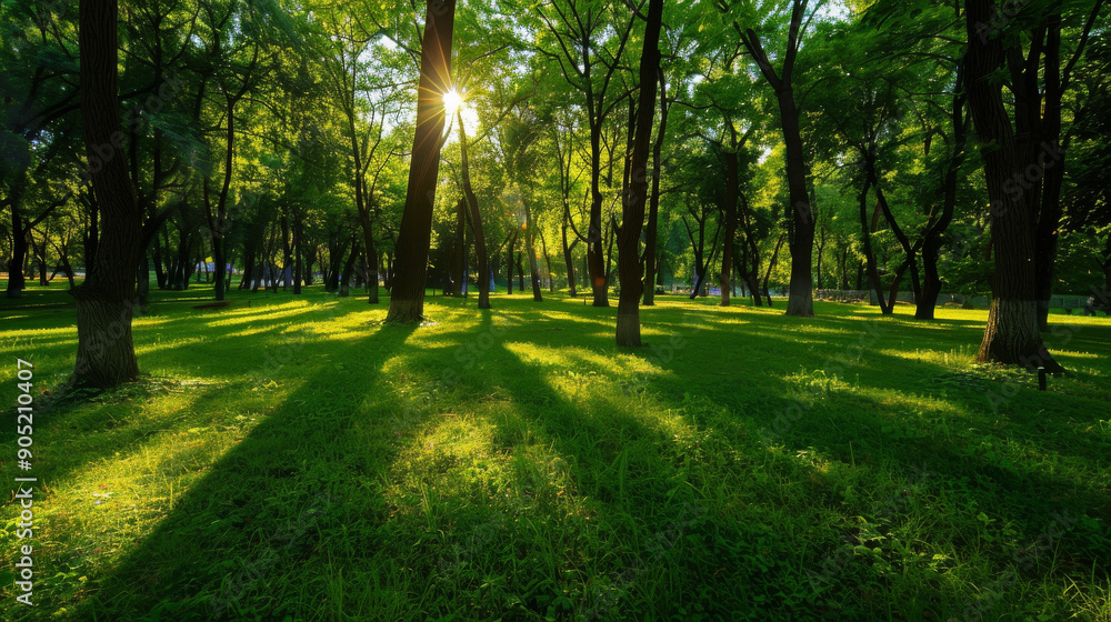 Green City Park in Bright Light Green City Park in Bright Light