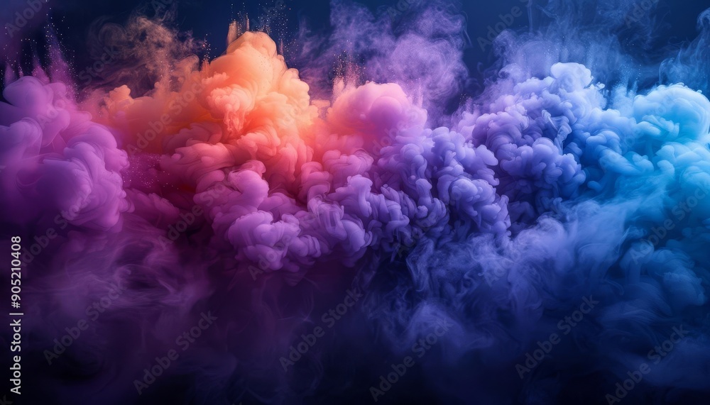 Vibrant multicolored smoke clouds blending in a mesmerizing, surreal abstract pattern evoking a sense of mystery and fantasy. Vibrant multicolored smoke clouds blending in a mesmerizing, surreal abstract pattern evoking a sense of mystery and fantasy.