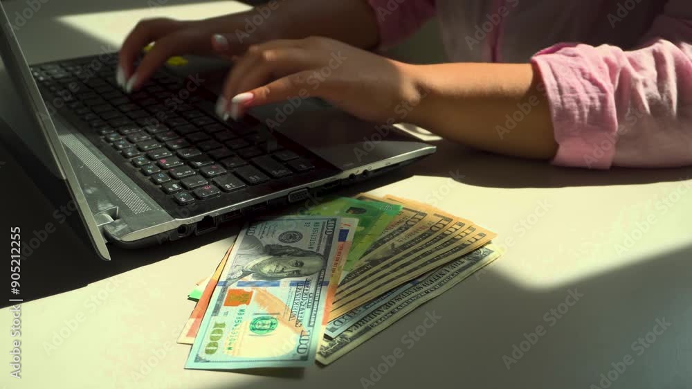 Woman at home counting utility bills on a calculator, Office worker in a modern office, businesswoman utilizing her desk to coordinate projects and achieve goals Woman at home counting utility bills on a calculator, Office worker in a modern office, businesswoman utilizing her desk to coordinate projects and achieve goals