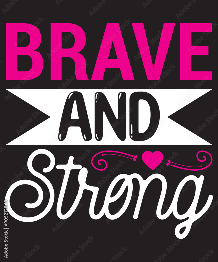 Obraz premium Breast cancer t-shirt design