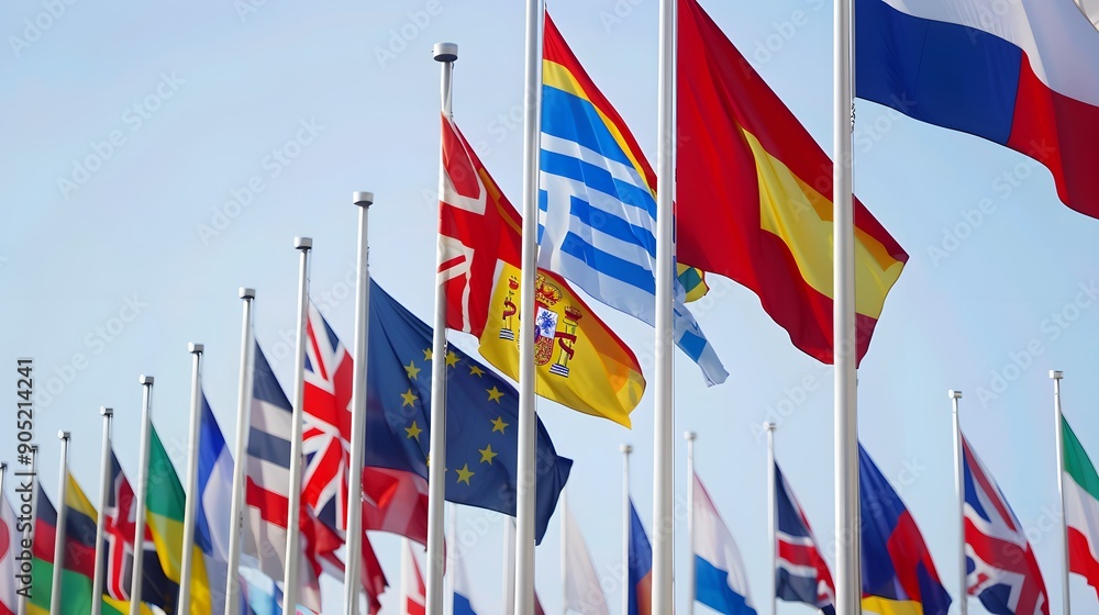 Impact of EU policies on member states with European Union flags - Impact of EU policies on member states with European Union flags -