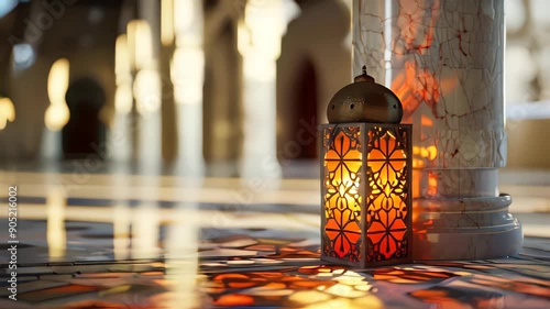 Ramadan Kareem Lantern in a Mosque
