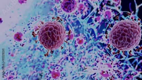 render of embryonic stem cells for cellular therapy.