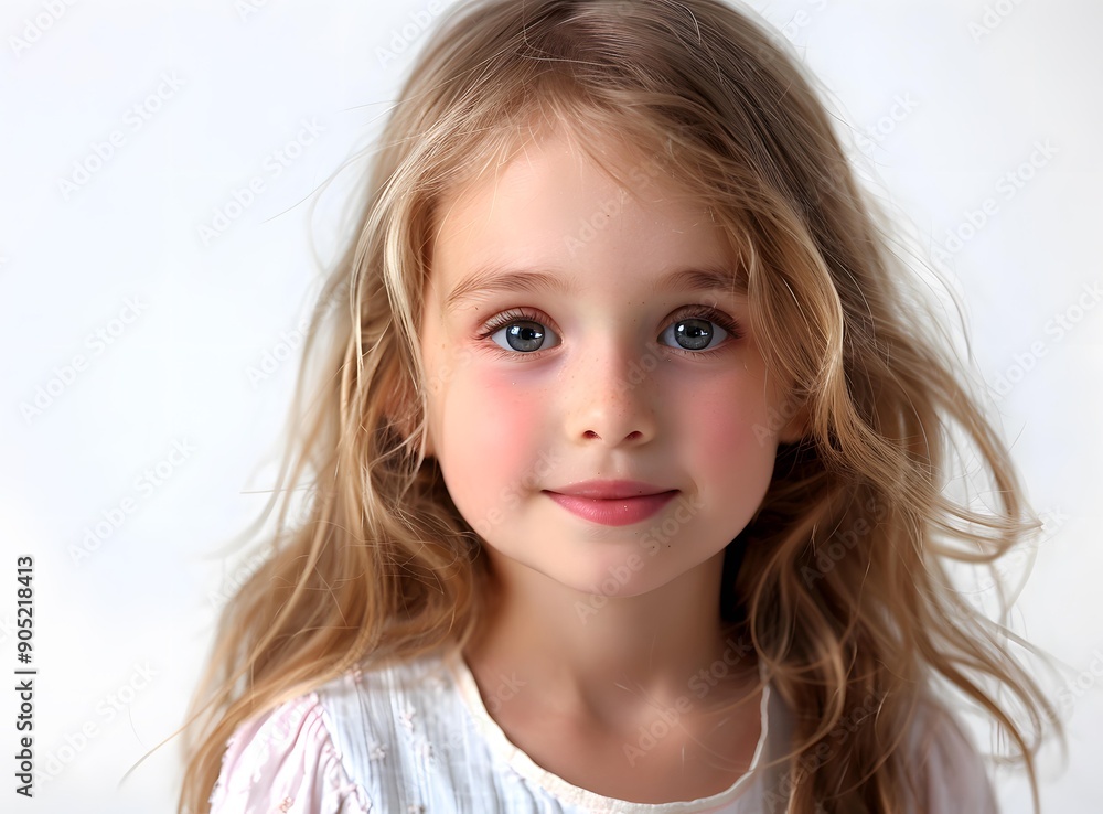 Portrait of a young girl with long blonde hair Portrait of a young girl with long blonde hair