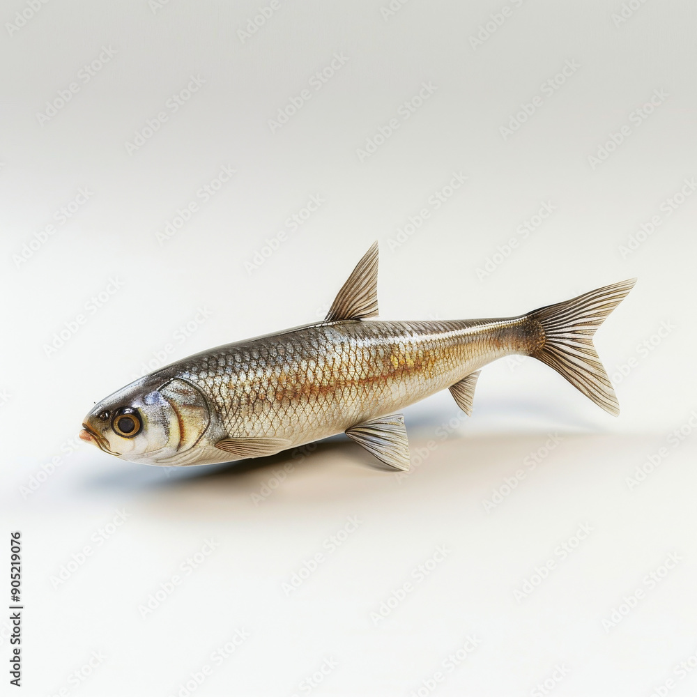 Iron Small River Fish 3D Rendering Iron Small River Fish 3D Rendering