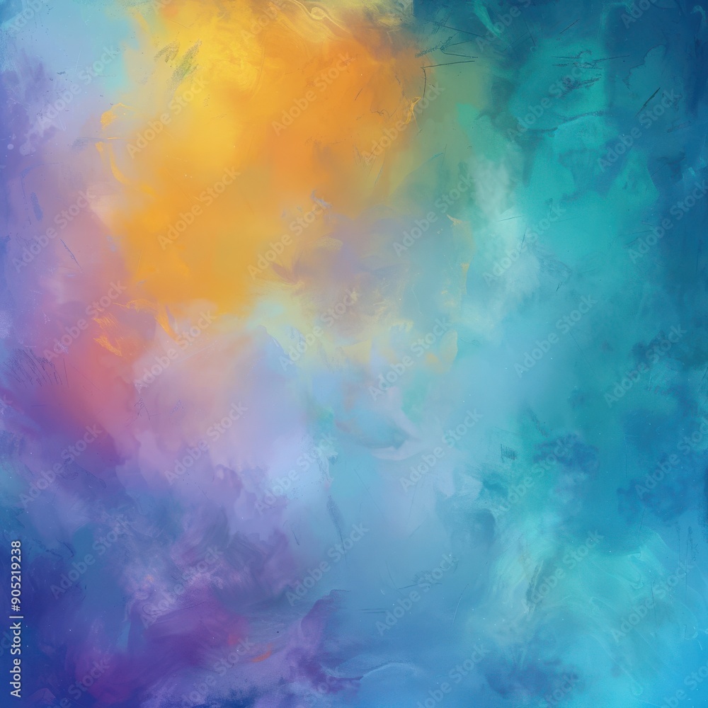 A vibrant blend of colors creating an abstract background with warm oranges and cool blues, perfect for artistic projects.