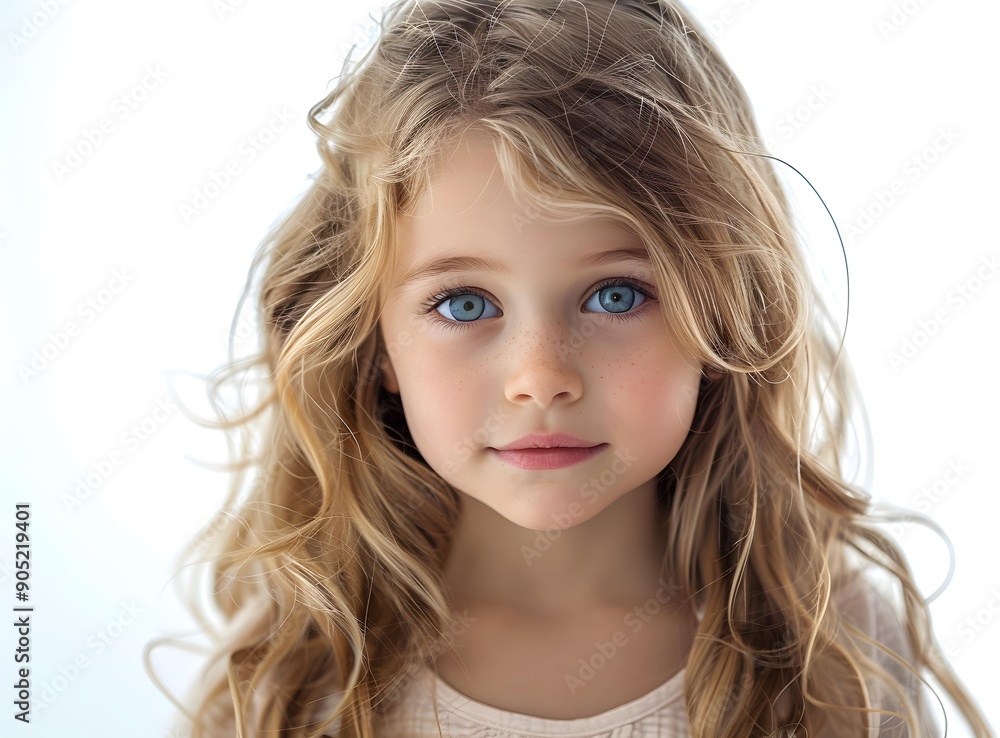 Portrait of a Young Girl with Blue Eyes Portrait of a Young Girl with Blue Eyes
