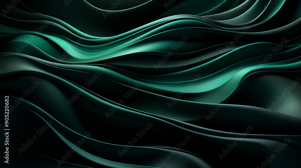 Obraz premium Green waves
