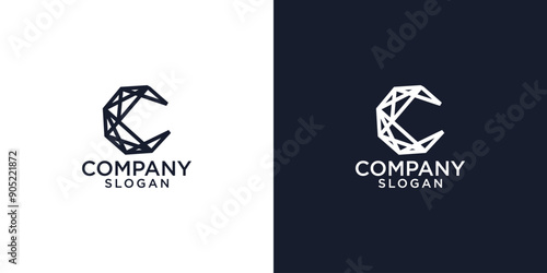 initial letter c abstract monogram logo vector design