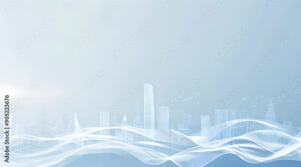 Futuristic Cityscape PowerPoint Background