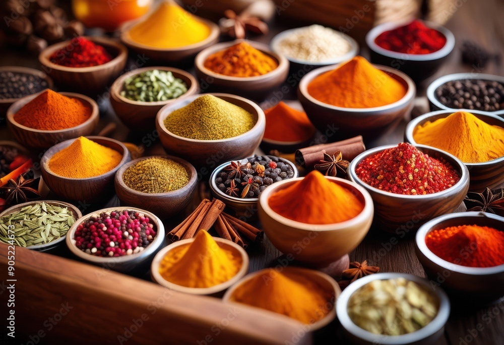 colorful display diverse spices transparent containers showcasing vibrant arrangement aromatic ingredients, seasoning, flavor, herb, kitchen, gourmet colorful display diverse spices transparent containers showcasing vibrant arrangement aromatic ingredients, seasoning, flavor, herb, kitchen, gourmet