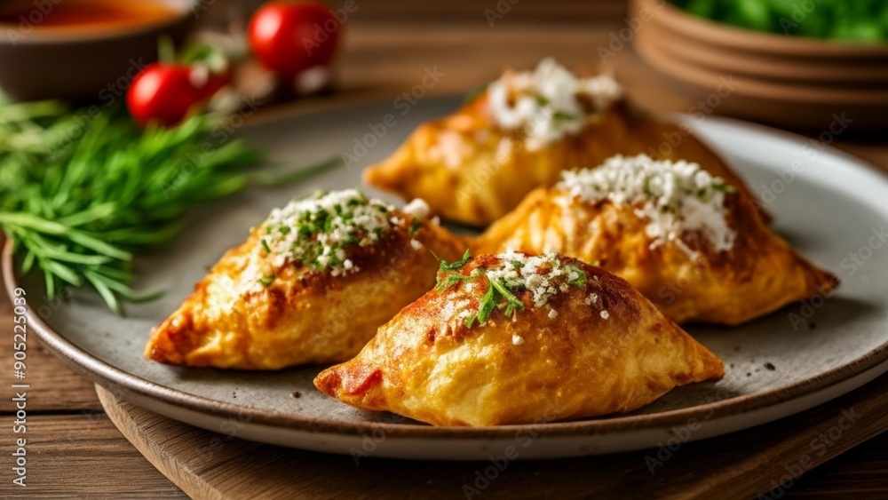Deliciously baked appetizers ready to be savored Deliciously baked appetizers ready to be savored