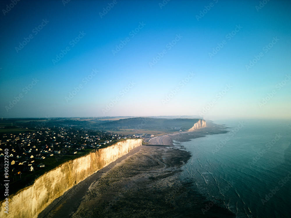 Obraz premium plage de criel Normandy France. Drone