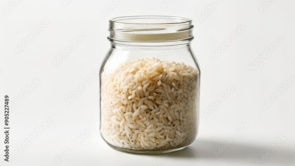 Pure and simple A jar of white rice Pure and simple A jar of white rice