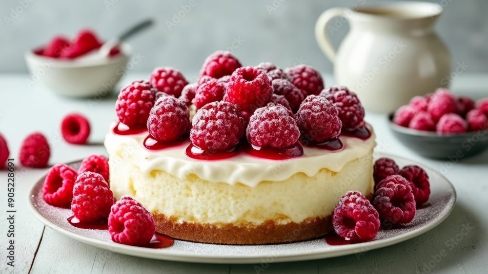 Delicious raspberry cheesecake a perfect dessert for any occasion Delicious raspberry cheesecake a perfect dessert for any occasion