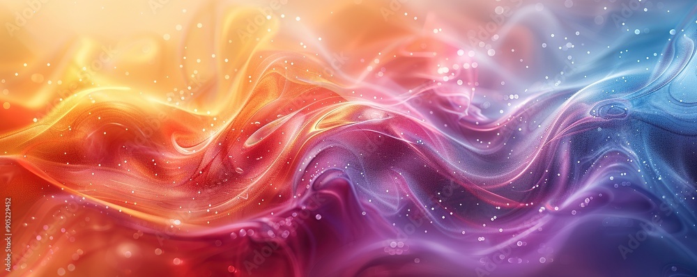 Abstract Wavy Swirls of Orange, Pink, and Blue Abstract Wavy Swirls of Orange, Pink, and Blue