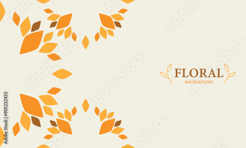 Wallpaper Mural Elegant floral background with place for text Torontodigital.ca