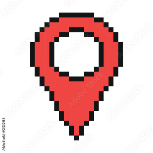 Pin pixel icon simple design.Vector illustration.