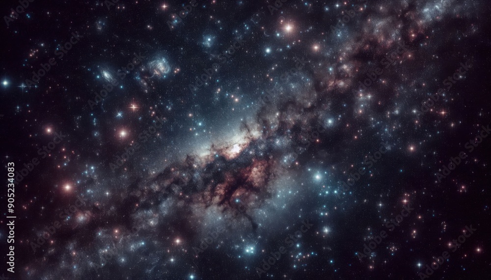 Naklejka premium space galaxy in dark background