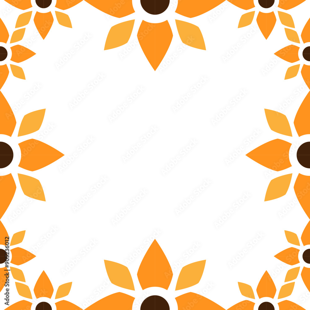 floral frame with floral element floral frame with floral element