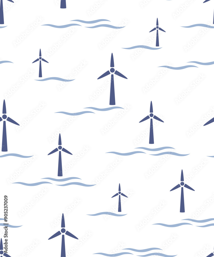 Wind Turbine Eco Station. Green Wind Power Station. Vector Wind Turbine Eco Station. Green Wind Power Station. Vector