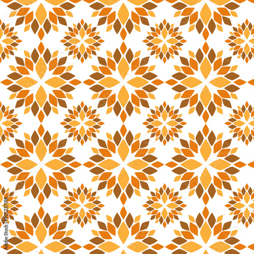 Seamless pattern with abstract flowers.