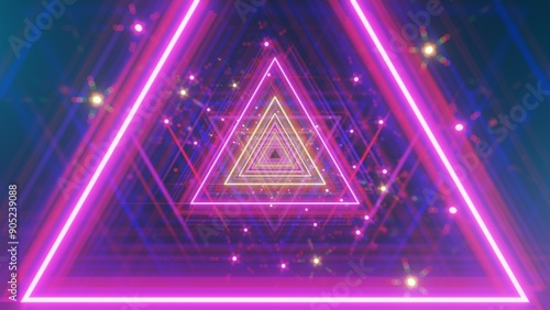 Neon Diamond Tunnel with Glowing Lights and Futuristic Vibes..