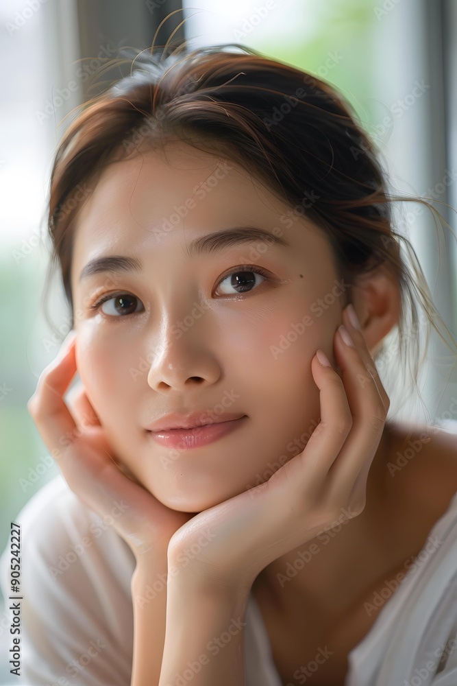 Portrait of Young Asian Woman with Beautiful Skin Portrait of Young Asian Woman with Beautiful Skin