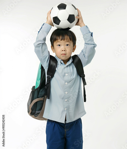 boy with soccer ball