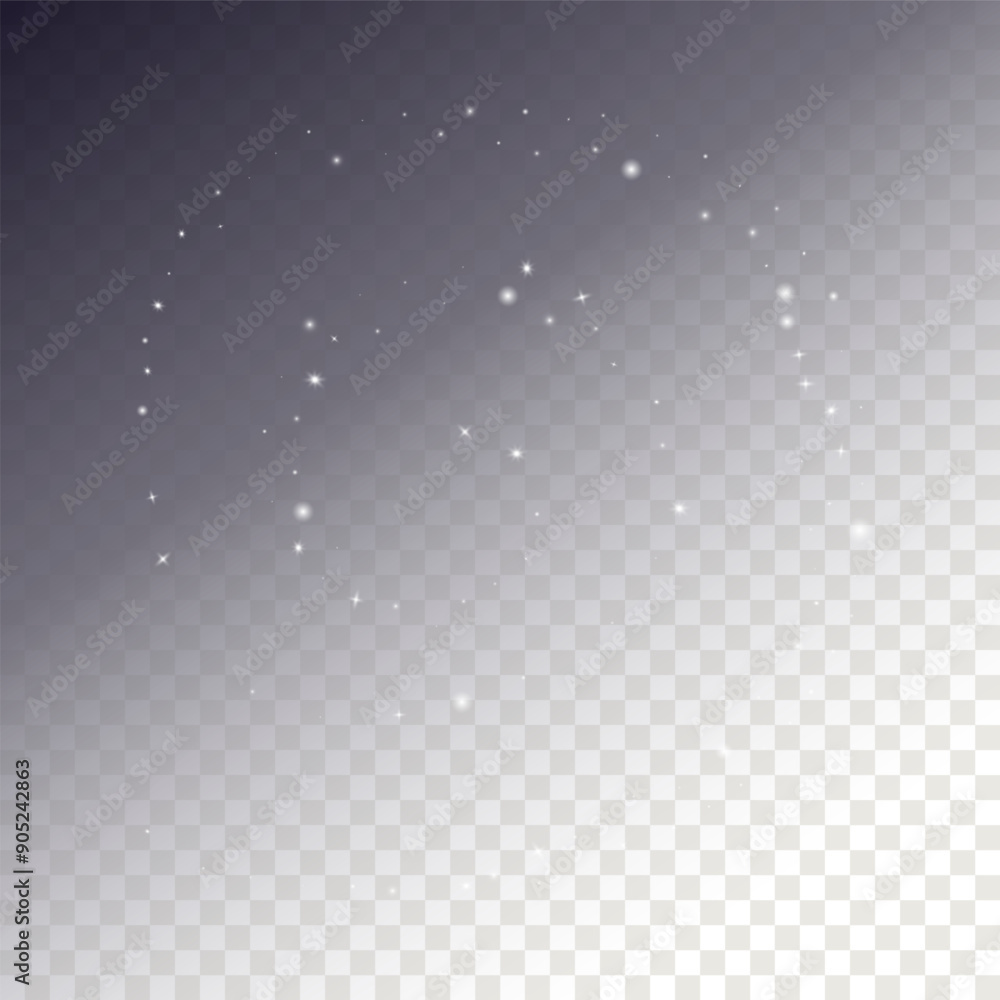 Snow abstract background in 3d style on transparent background. Abstract blue backdrop. Snowy pattern. Vector banner. Christmas light effect. Wave abstract pattern. White Stars Elements for Border Snow abstract background in 3d style on transparent background. Abstract blue backdrop. Snowy pattern. Vector banner. Christmas light effect. Wave abstract pattern. White Stars Elements for Border