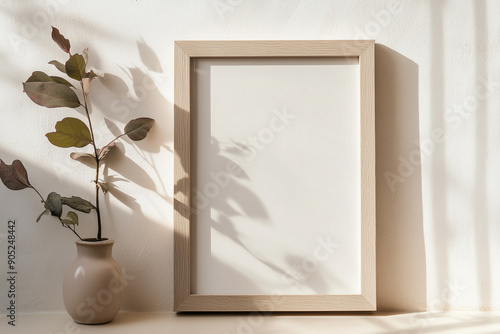 Rustic Light Wooden Frame Wall Decor for Romatic Ambiance photo