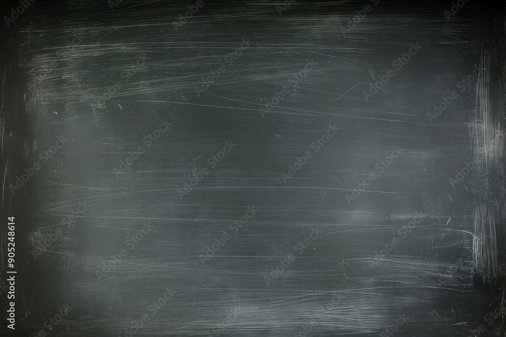 A blackboard with a very worn out and dirty surface. The surface is covered in chalk dust and has a few scratches. The blackboard is empty and ready for writing A blackboard with a very worn out and dirty surface. The surface is covered in chalk dust and has a few scratches. The blackboard is empty and ready for writing