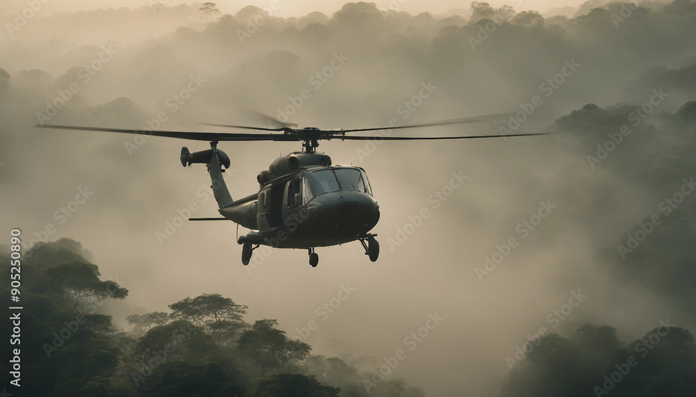 A military helicopter landing in a clearing in the Vietnamese jungle during a humid afternoon, with soldiers quickly jumping out and securing the perimeter.
A military helicopter landing in a clearing in the Vietnamese jungle during a humid afternoon, with soldiers quickly jumping out and securing the perimeter.