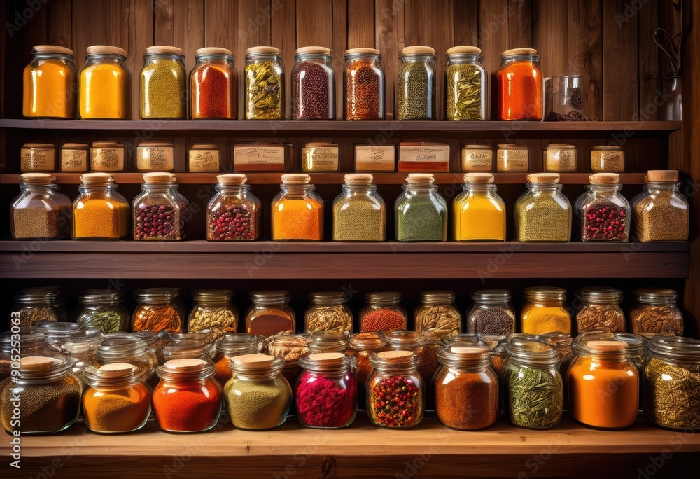 vibrant display creative spice blends artful arrangement showcasing colorful jars natural ingredients, herbs, seasonings, flavor, aroma, culinary, aesthetic vibrant display creative spice blends artful arrangement showcasing colorful jars natural ingredients, herbs, seasonings, flavor, aroma, culinary, aesthetic