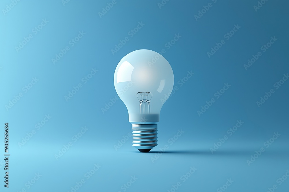 Minimalist illustration of a cross-section of an LED light bulb, [LED Bulb], [Lighting Equipment], No logo, No Trademark, No text, minimal concept with copy space for stock photo