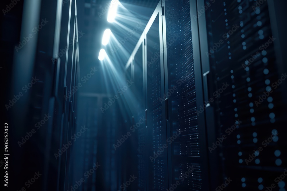 In an ultramodern data center In an ultramodern data center
