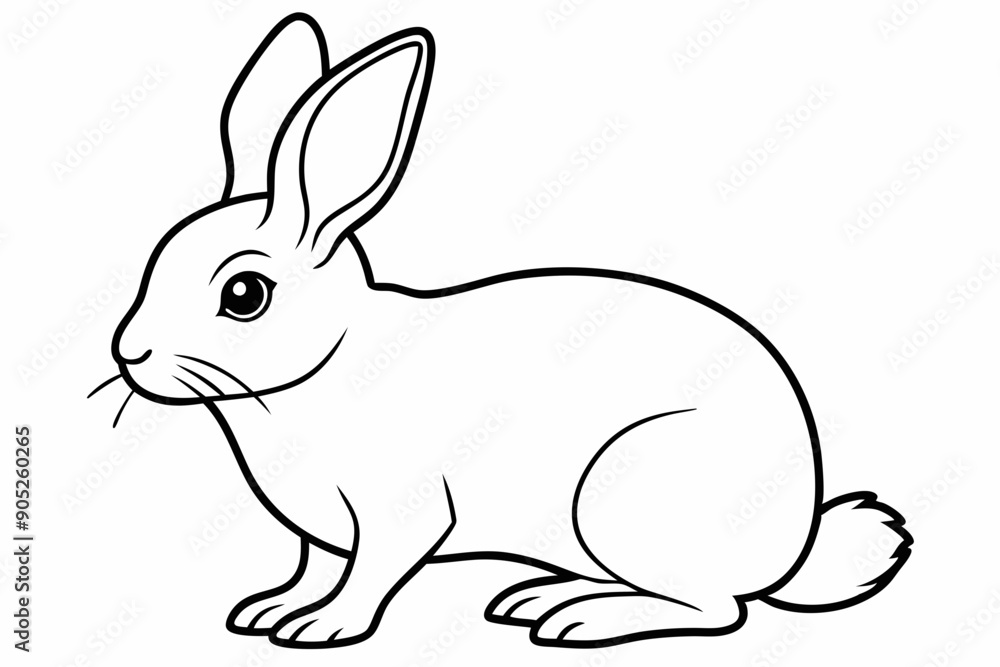 rabbit line art vector, rabbit outline icon rabbit line art vector, rabbit outline icon