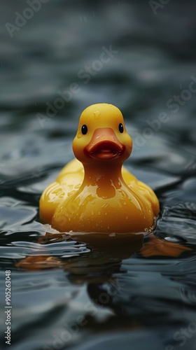 toy yellow ducks. a rubber duck. Duck Festival in Italy. a holiday in Italy. photo