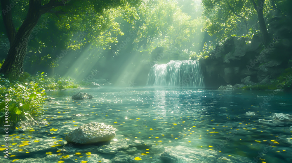 神秘的な川の風景/Mystical River Scene generative AI 神秘的な川の風景/Mystical River Scene generative AI