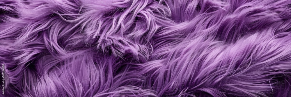 A close-up of purple synthetic fur showing a soft, fluffy texture. The concept of fabric and textile texture. A close-up of purple synthetic fur showing a soft, fluffy texture. The concept of fabric and textile texture.