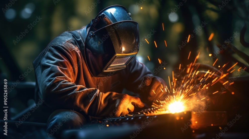 Welder at work