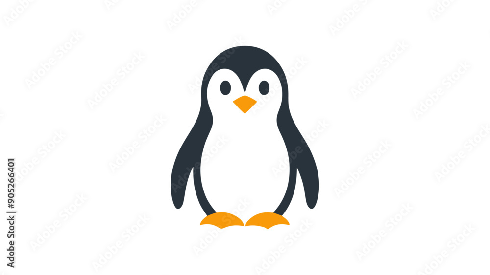 Fototapeta premium very cute penguin illustration in vector