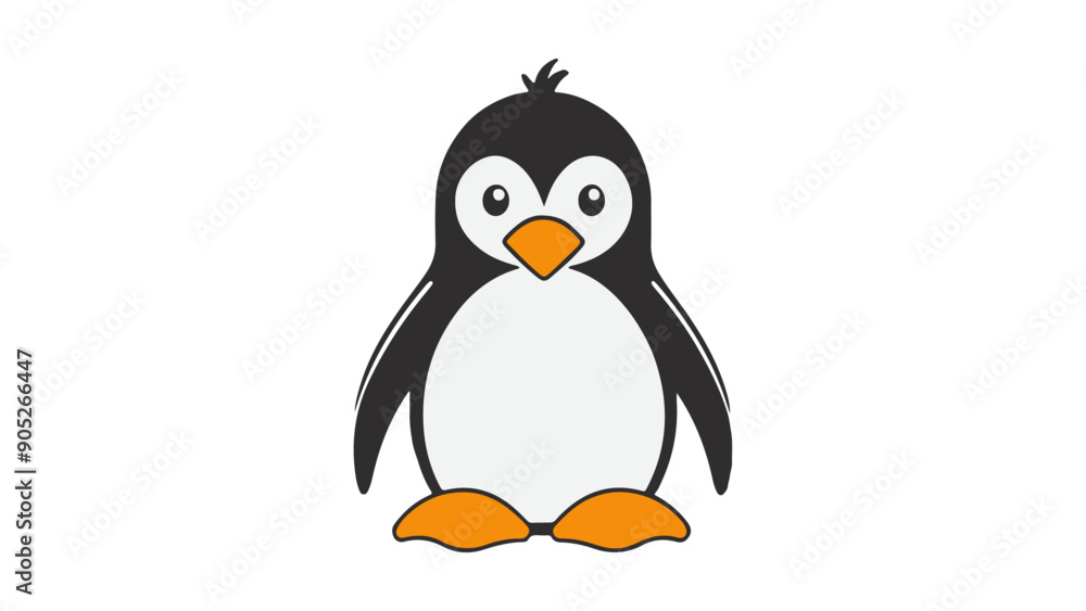 Obraz premium penguin on a white background vector