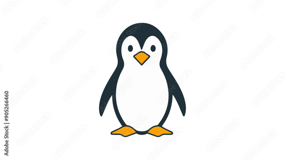 cute penguin shape illustration cute penguin shape illustration