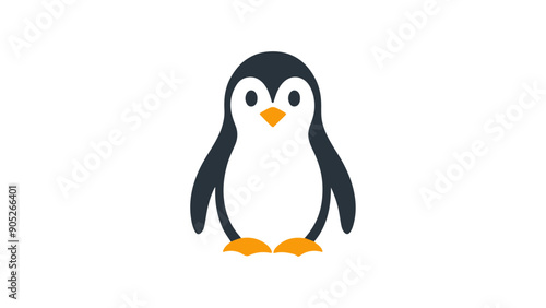 very cute penguin illustration in vector