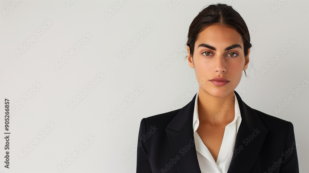 Sophisticated Businesswoman in Modern Office Attire Sophisticated Businesswoman in Modern Office Attire