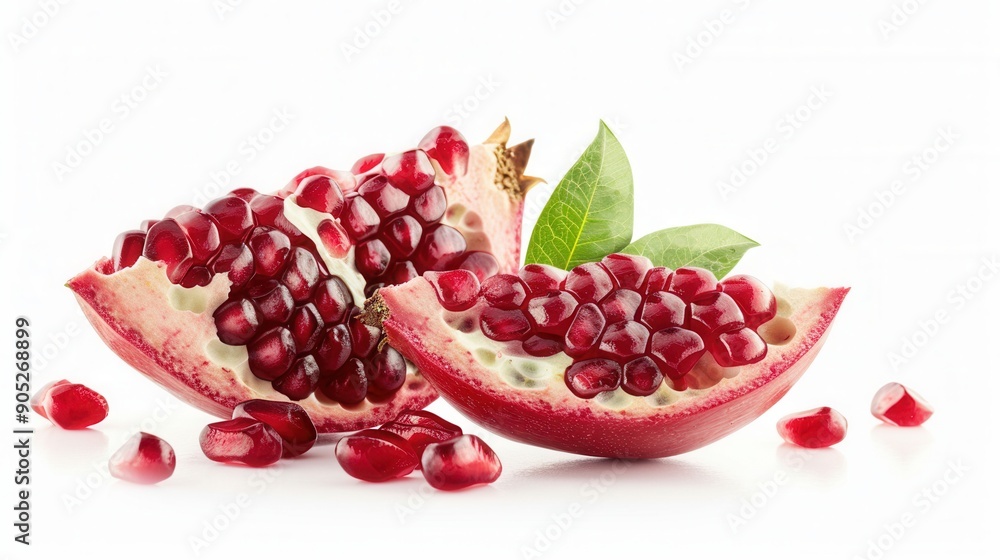 Fresh pomegranate fruit closeup view Fresh pomegranate fruit closeup view